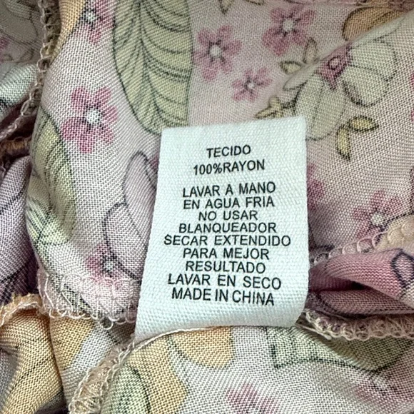 Storia Anthropologie Floral Oversized Flowy Mini Summer Dress Size Medium - Picture 7 of 7